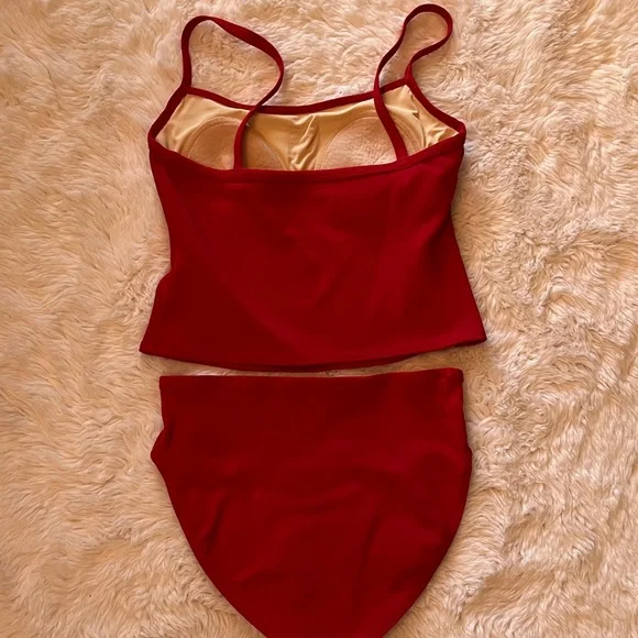 Elegant Red Women's Swim Set Sz 12 - Picture 2 of 4